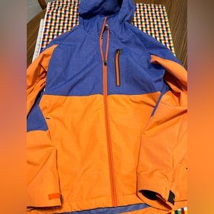Burton Berkley Rain Jacket Orange/Blue Women’s Size M Medium